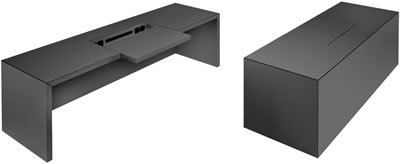 Schreibtisch Lack Schwarz dunkel Design